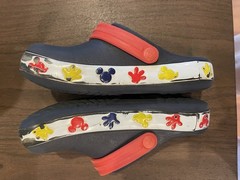 Crocs Navy Blue Red White Disney Clogs Shoes Toddler 11 Genuine Logo