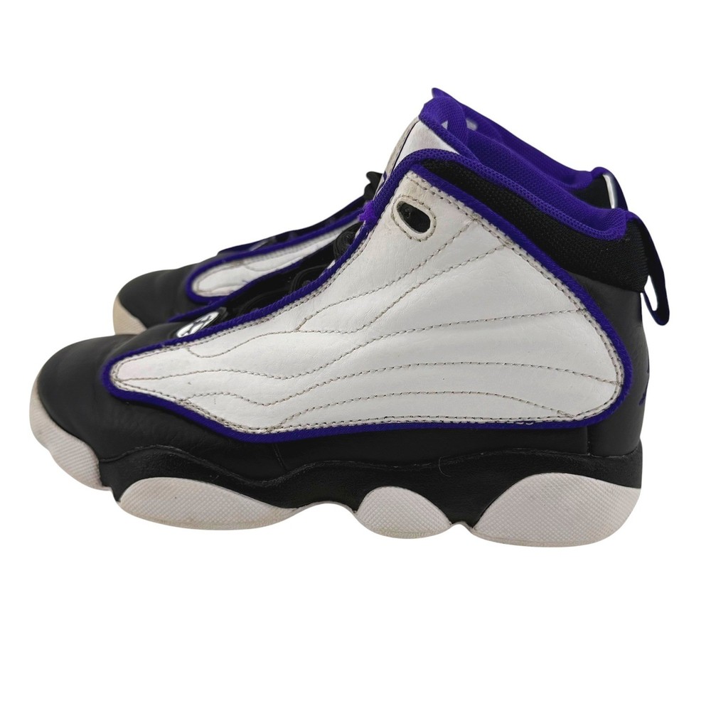 Nike Jordan Pro Strong Black White Electro Purple Kids 2.5Y Sneakers DC7909-150