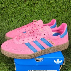 Adidas Handball Spezial J 3.5Y / Womens 4.5 Pink Blue Suede Sneaker JP9552 OG