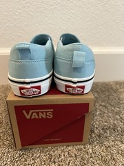 Vans “Asher” Slip On Canvas crystal blue Youth Size 4 New In Box