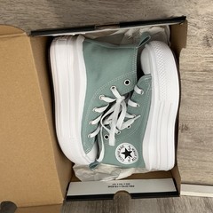 Converse Kid’s Move Platform High Youth Girls Boys 12 Light Green Easter Spring