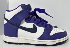 Size 6 Y- Nike Dunk High Electro Purple Midnight Navy