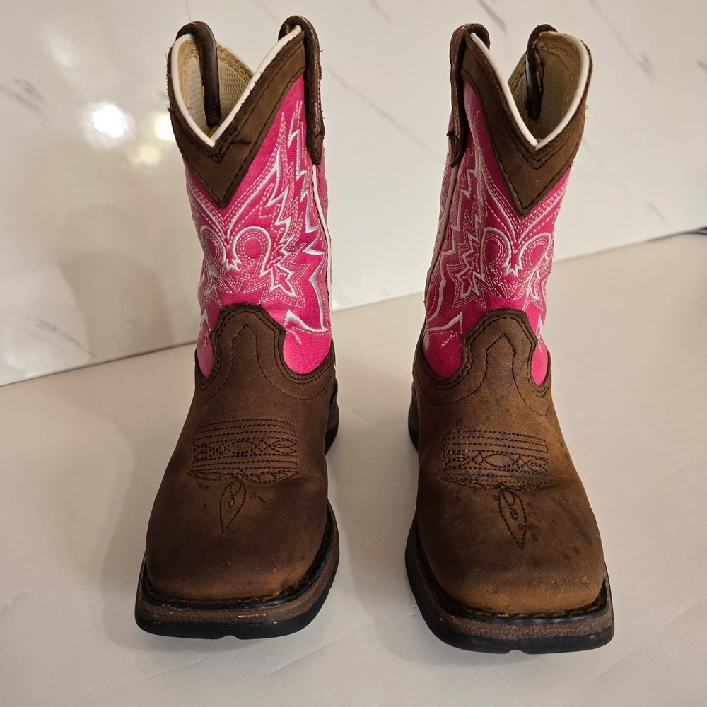 DURANGO LIL‘ REBEL PRO Pink Tan Sq Toe DWBT093 Child Size 9M
