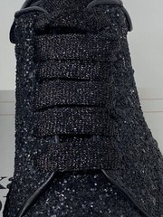 Alexander McQueen Designer Sneakers Kids Children Size 2 (33) $490 Black Crystal
