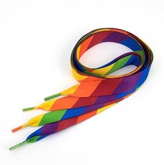 RAINBOW FLAG 36 inch PRIDE shoelaces – lgbtq USA union made shoelaces fadeproof