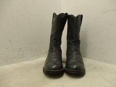 Cowtown Gray Leather Roper Cowboy Boots Youth Size 4 D Style 2812
