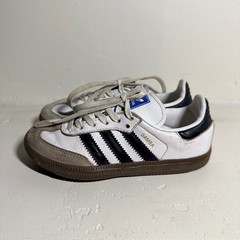 Adidas Samba OG Sneakers Classic White Black Gum Sole Kids Size 10.5K