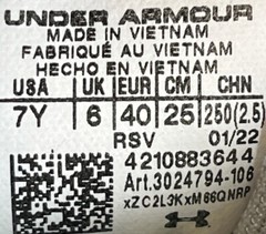 Under Armour Jet 21 3024794-106 Gray Green Pink Athletic Shoes Youth Size 7Y