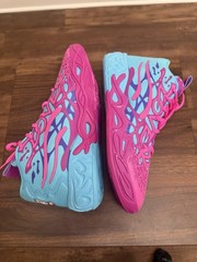 PUMA LaMelo Ball MB.01 Mid Top Basketball Sneakers Pink/Blue Lace Up 9.5