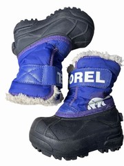 Sorel toddler Snow Commander Kids Snow Boot black and blue US 6