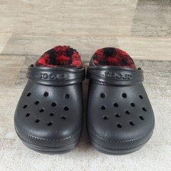 Crocs Classic Lined Buff Check Kids Clogs Sz 9 C9 Rubber Slingback Round Toe