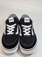 Vans Old Skool Youth Sneakers Size 7 Black White Suede Canvas Skate Shoes