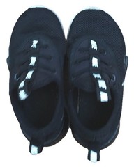 Nike Black White Silver Slip On Sneaker Shoes Small Kid Size *See Description*