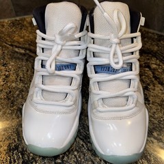 2014 Air Jordan 11 XI Retro GS White Legend Blue Black 378038-117 Youth 6.5 Kids
