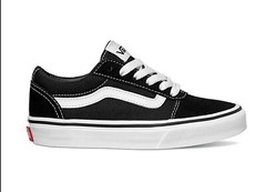 Vans Yt Ward Suede Canvas Sneaker Bambini VN0A38J9IJU1 Black White Size 11