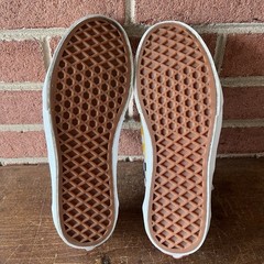 Vans Yellow/Blue/Red/White Checkerboard Pattern Lace Up Sneakers Youth Size 5