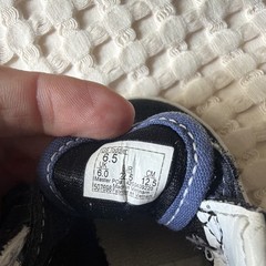 VANS Old Skool Blue/White Hook & Loop Canvas Sneakers Unisex Kids toddler US 6.5