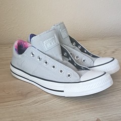Converse Chuck Taylor All Star Gray Kids Sneakers Galaxy Interior Size 7