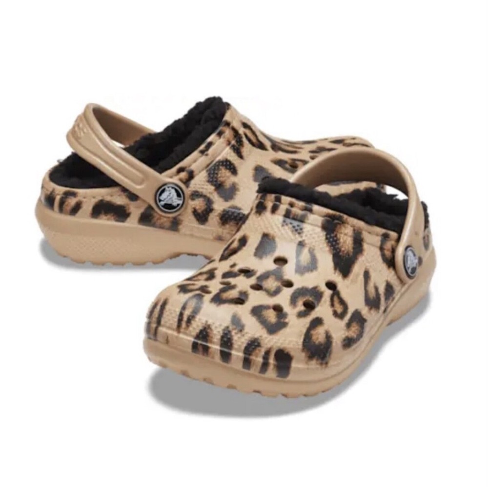 Crocs Classic Lined Animal Leopard Print Clog Select-a-Size