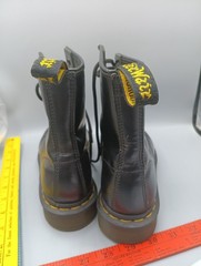 Dr. Martens Docs #1460J Black Leather High Top Combat Boots Size 32
