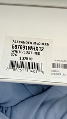 Alexander McQueen Oversized Sneakers Kids EU 27/ US 10 White Red Leather Shoes