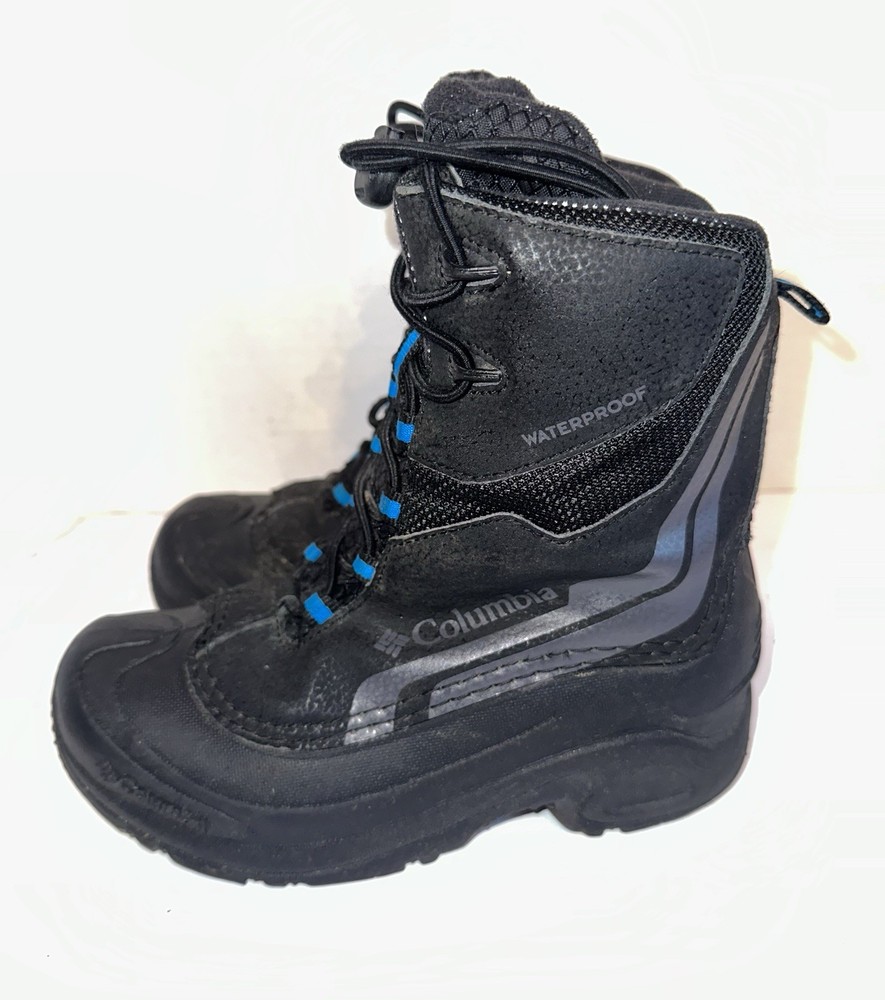 Columbia Unisex-Child Youth Bugaboot Plus Iv Omni-Heat Snow Boot Black Blue Sz 3