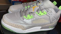 Nike Jordan Spizike Low Atmosphere Grey/Laser Orange/ Neon Green Youth 7 NIB!