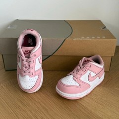 Nike Dunk Low White/Pink Toddler Sneakers HV0929-100- SZ 8 C