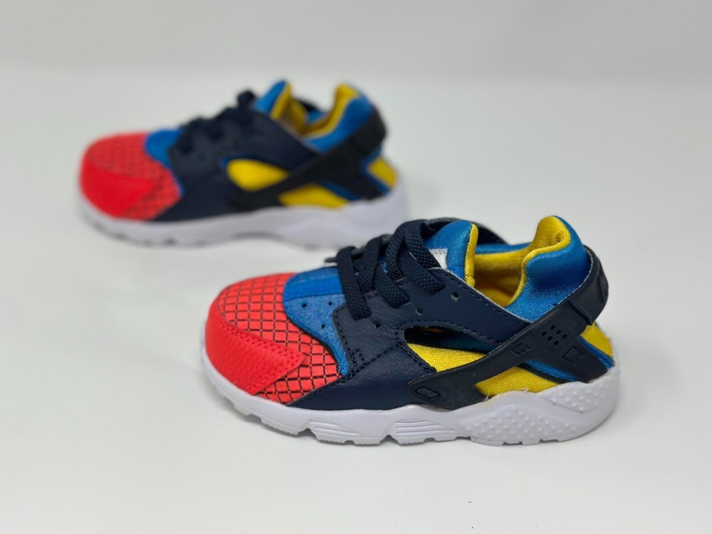Nike Huarache Run Now PS Bright Crimson Running KIDS Shoes BQ7096 600 Size 7c