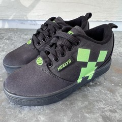 Heelys Pro 20 Minecraft Black Skate Shoes With Wheels Size Youth 1 Worn Once