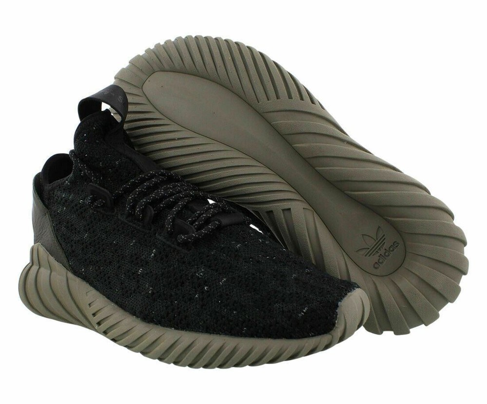 Adidas Tubular Doom Sock PK J Core Black Trace Brown Sneakers Boys Big Kids 4.5