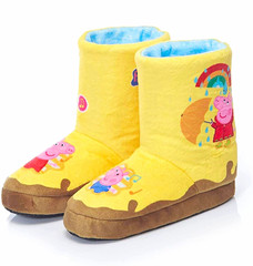 Peppa Pig Yellow Boot Slippers Peppa Pig Character Fabric Closed Toe Kids 10.5