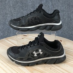 Under Armour Micro G Assert V Shoes Youth 5 Sneakers 1242012-001 Leather Black