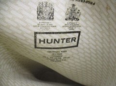 Hunter Boot Size 3G Kids Unisex Original Tall Rubber Wellington Rain Boots SH-17