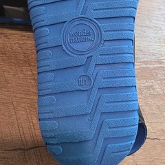 Wonder Nation Unisex Kids Hook & Loop Adjustable Sandals Black/Blue 11/12