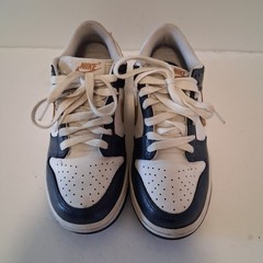 Nike Dunk Low GS Midnight Navy Wheat Size 5.5Y Youth Sneakers Shoes Sneakers