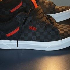 VANS Chapman Mid Top Checkerboard Canvas Sneakers Unisex Kids US 5.5