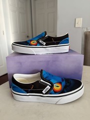 Size 13 Little Kids KPop Demon Hunters Vans Classic Slip-On Shoe Derpy IN HAND