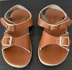 Footmates Boys Girls Brown Leather Sandals -Size 7