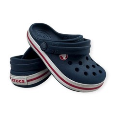 Kids Navy Blue Crocs Classic Lined Clogs Size 7 Comfort Shoes
