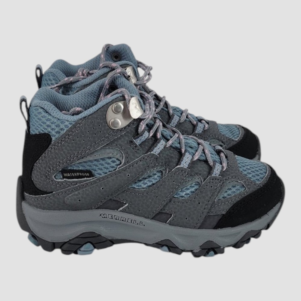 Merrell Kid’s Moab 3 Mid Waterproof Hiking Shoes Size 10.5M