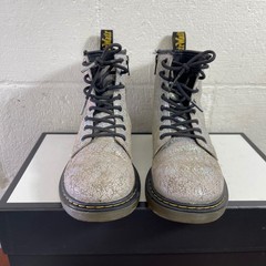 Dr. Martens 1460 J Glitter Silver Ankle Boots Size Zipper Kids Size 3 US/2 UK