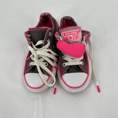 Kid’s Converse Chuck Taylor All Star Double-Tongue Sneakers Pink Grey Size 10.5