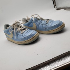 Nike Shoes Youth Size 6.5 Blue Leather Lace Up Low Top Casual Sneakers Athletic