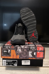Jordan Air Jordan 10 Retro GS Gray/Black/Red Suede Mid Top 9.5Y 310806-003
