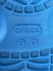 Crocs Iconic Comfort Blue Classic Clog Kids Size 8 Has Wear