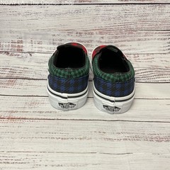 VANS Classic Slip On Plaid Houndstooth Multicolor Sneaker Dress Shoe Kids 12 New