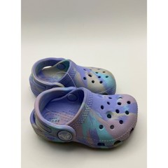Crocs Kids Classic Clog Purple Blue Marble Swirl Slip On Shoes Size C4