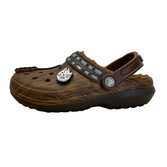 Crocs x Star Wars Brown Chewbacca Jibbitz Fuzzy Lined Clogs Size W6/M4 – New