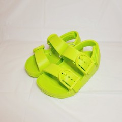 Girls Boys EVA Strap Adj Buckle Sandals Size 5 Green Water Sand Beach Washable